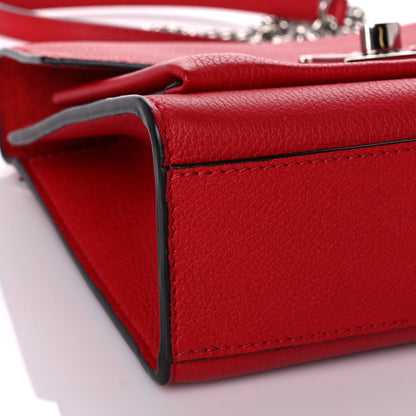 Louis Vuitton Soft Calfskin Mylockme Chain Bag BB Rubis 7 of 9