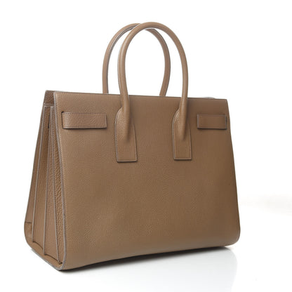 Saint Laurent Grained Calfskin Large Sac De Jour Taupe 3 of 16