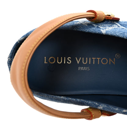 Louis Vuitton Monogram Denim Aspen Platform Clog Mules 41 Blue 8 of 9