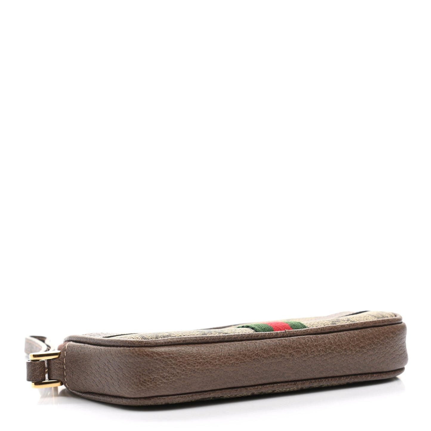 GG Supreme Monogram Ophidia Phone Case Wristlet Brown