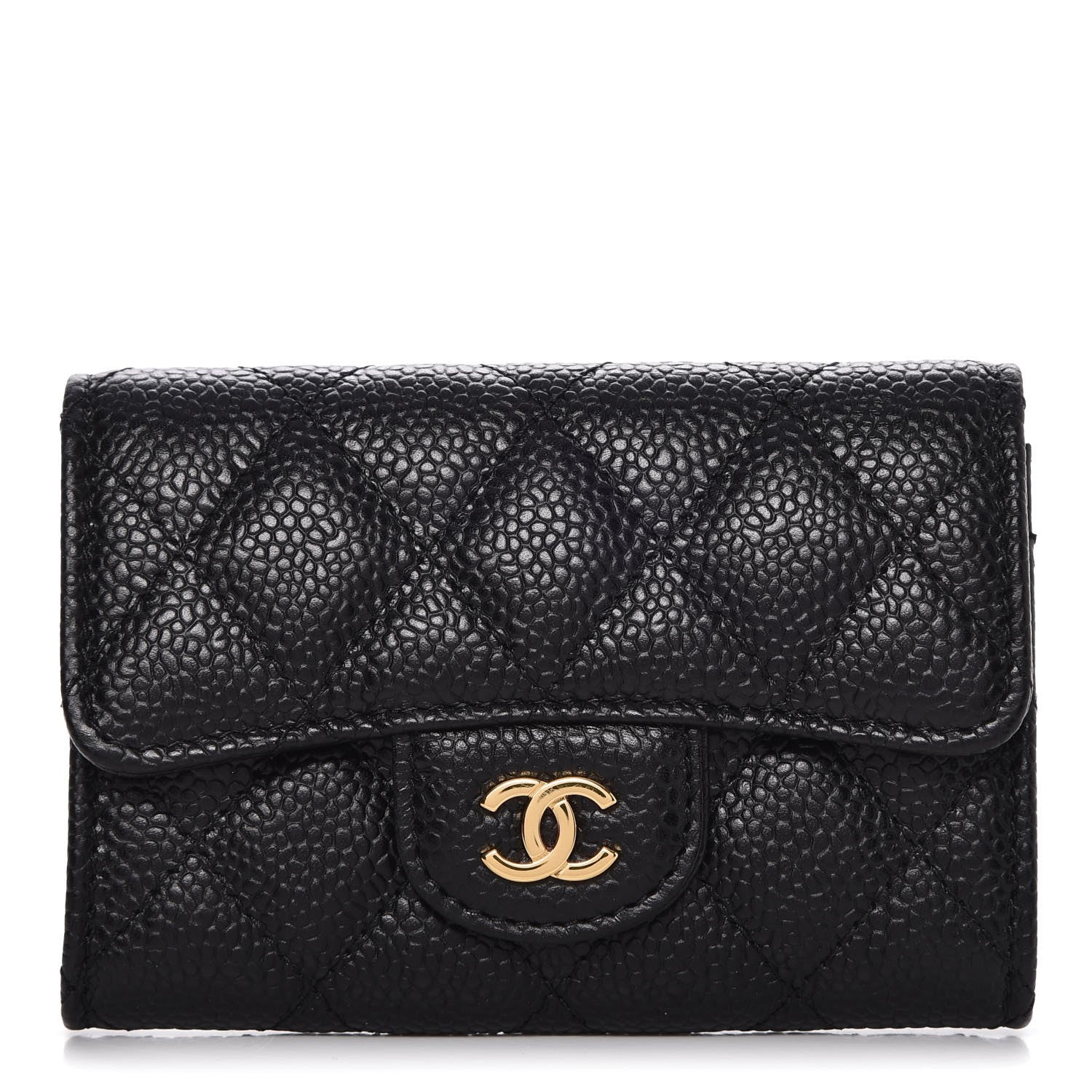 Chanel Caviar Quilted Flap Card Holder Black 1 of 8