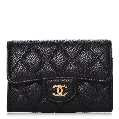 Chanel Caviar Quilted Flap Card Holder Black 1 of 8