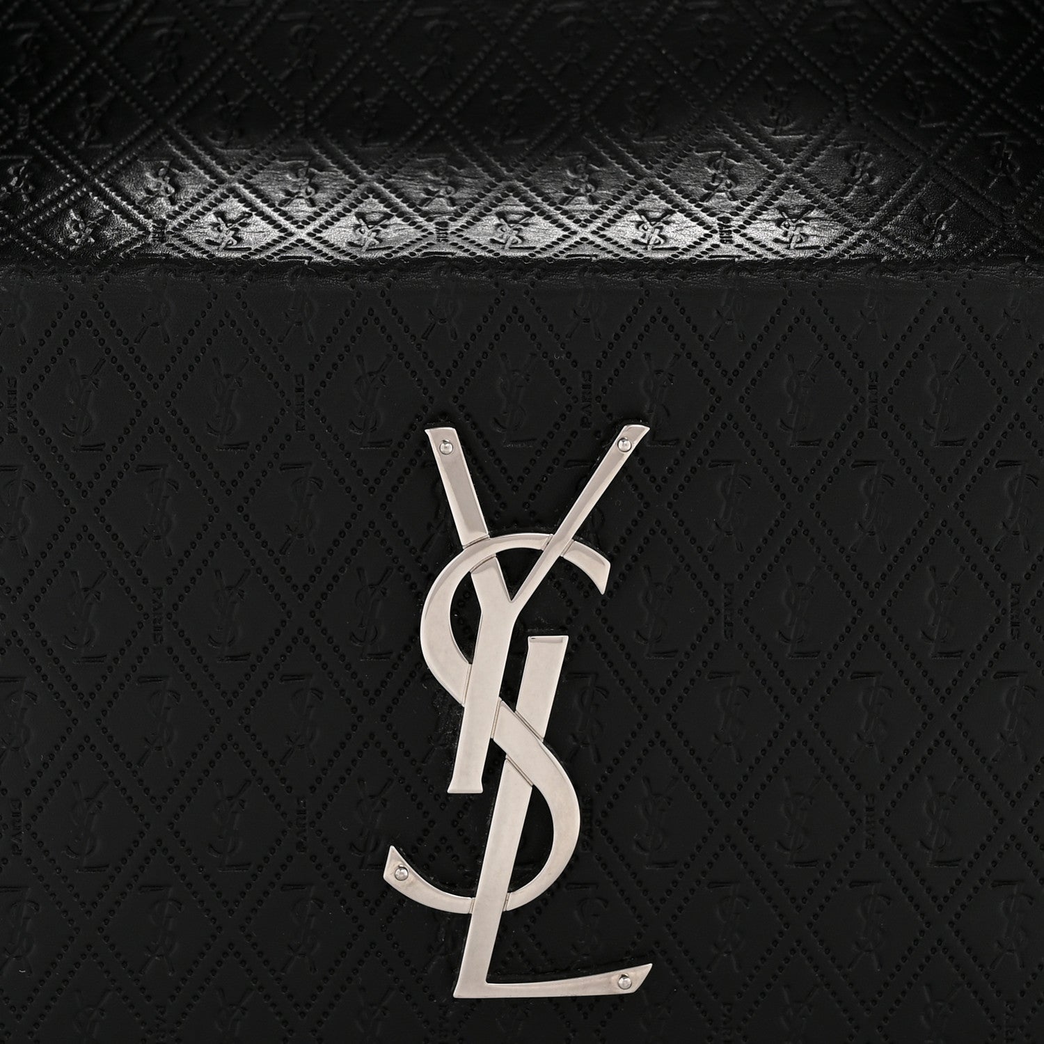 Saint Laurent Calfskin Monogram Take Away Box Black 8 of 13
