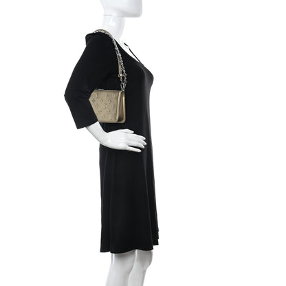 Louis Vuitton Calfskin Debossed Monogram Lexington Pochette Light Gold 2 of 7