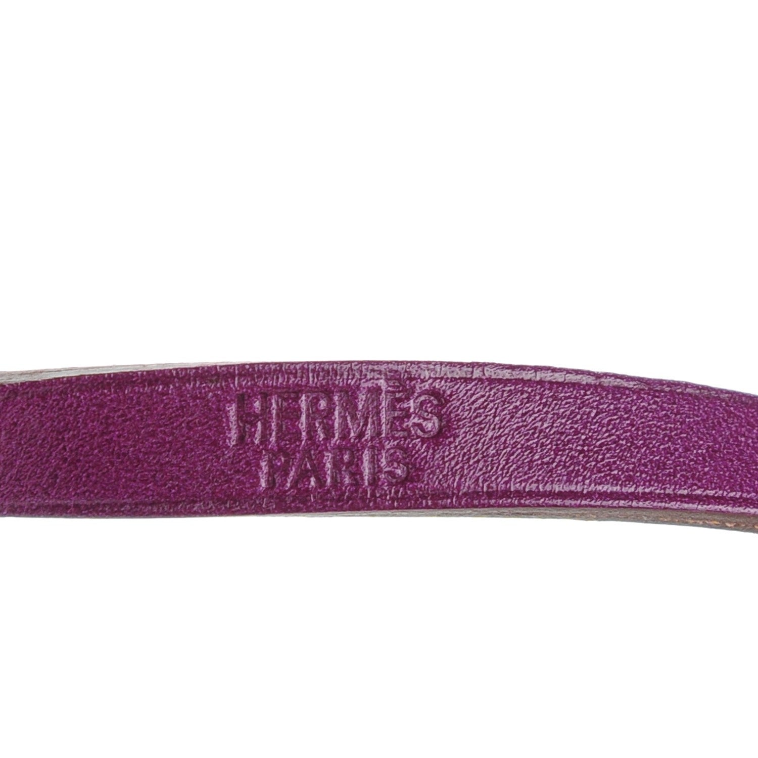 Hermes Tadelakt Hapi 3 MM Triple Tour Wrap Bracelet M Violet 3 of 7