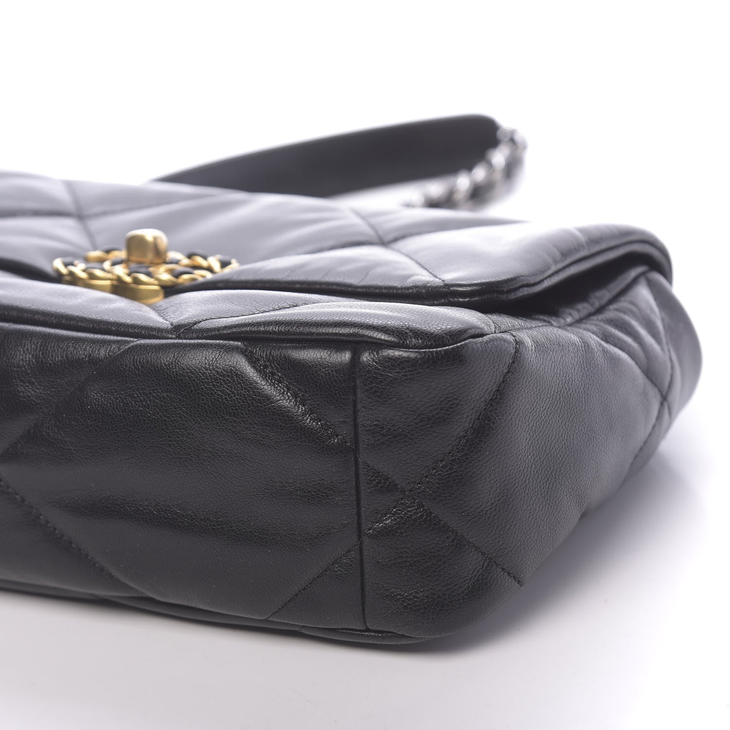 Chanel Lambskin Quilted Medium 19 Flap Black 9 of 11
