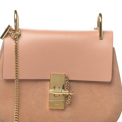 Chloe Suede Smooth Calfskin Drew Shoulder Bag Blushy Pink 10 of 12