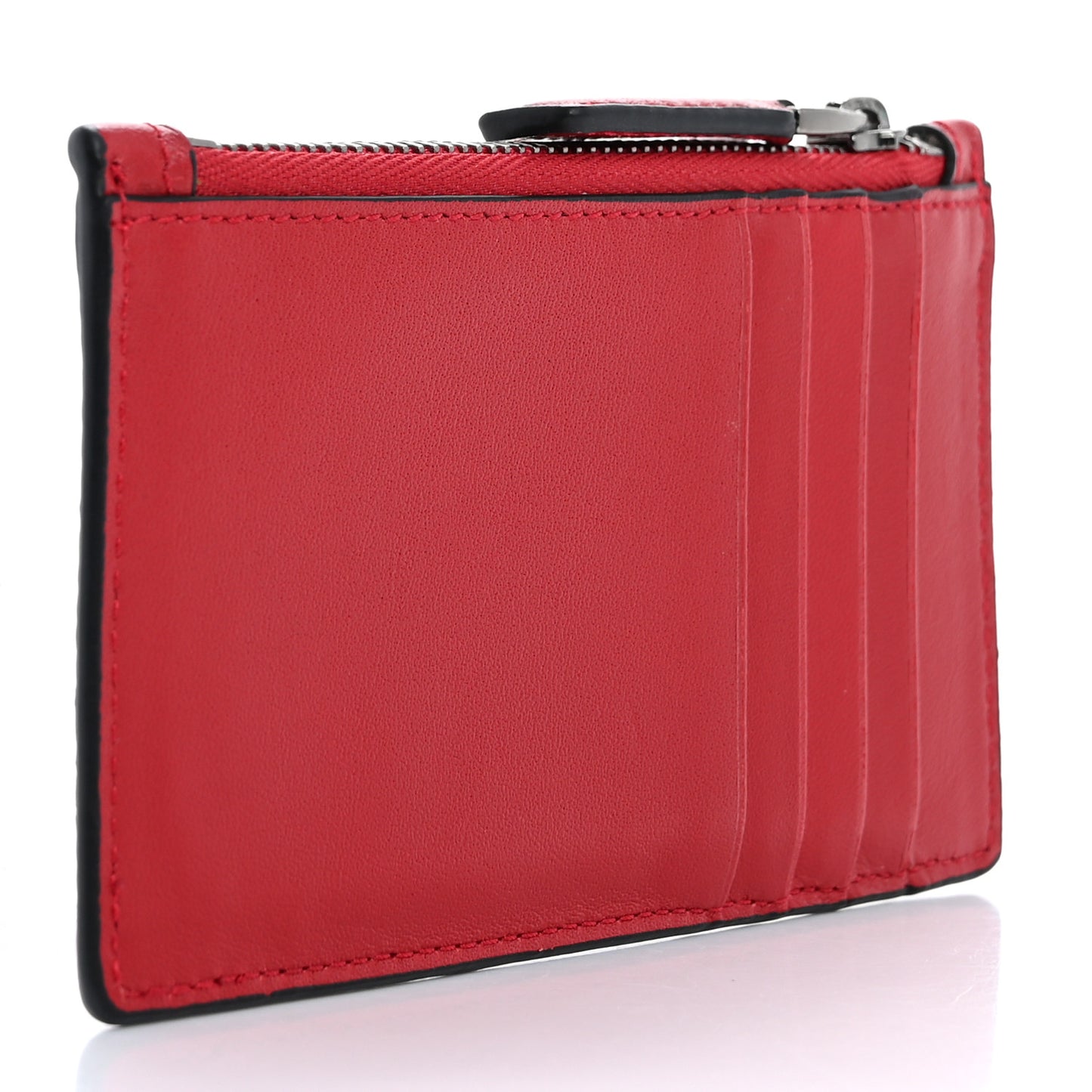 Guccissima Signature Coin Case Card Holder Hibiscus Red