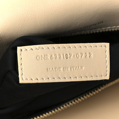Saint Laurent Lambskin Shearling Monogram Medium Niki Chain Satchel Natural Beige 9 of 12