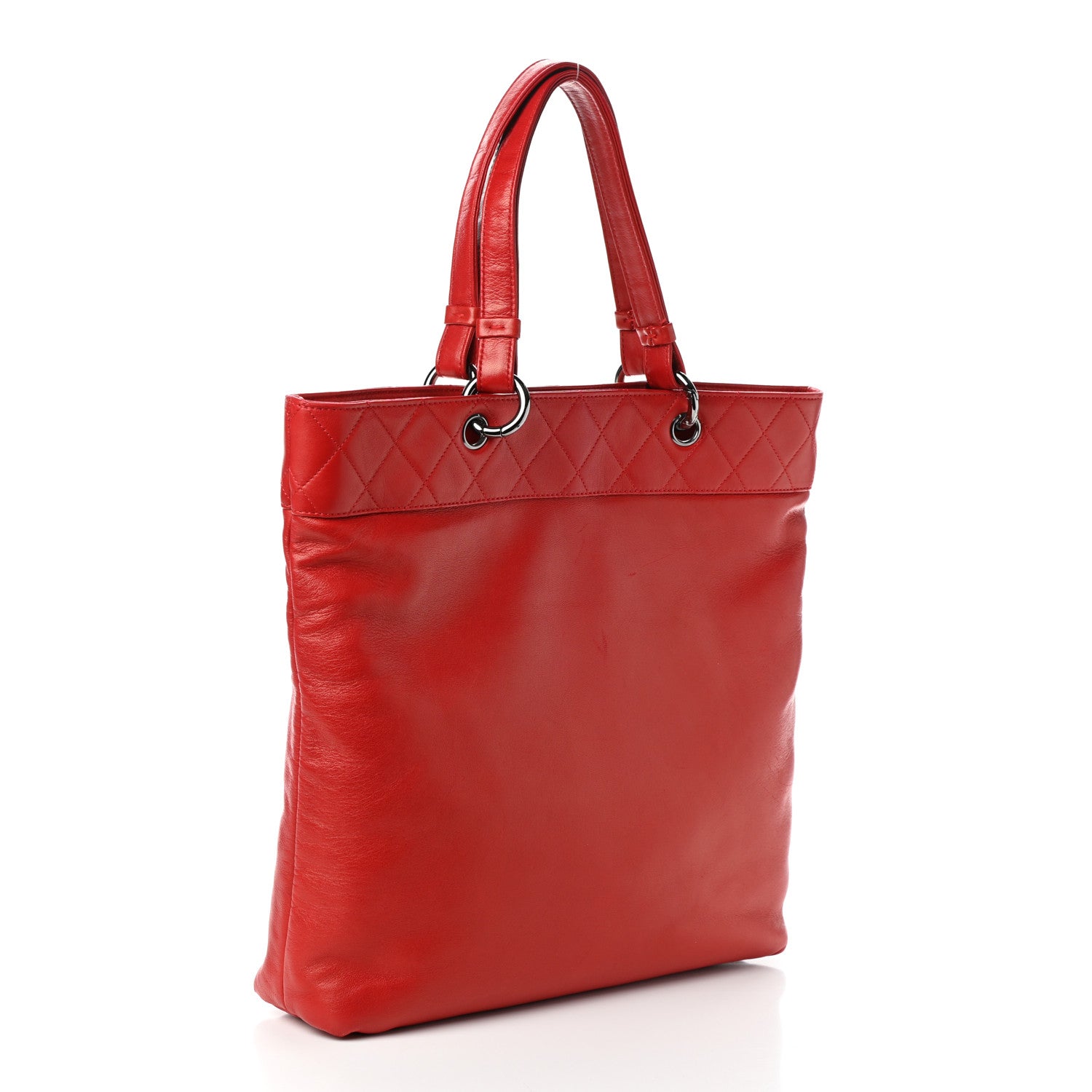 Chanel Lambskin Rock And Cabaret Chain Fringe Tote Red 4 of 11
