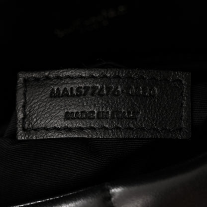 Saint Laurent Lambskin Quilted Monogram Monochrome Small Loulou Puffer Chain Satchel Black 7 of 10