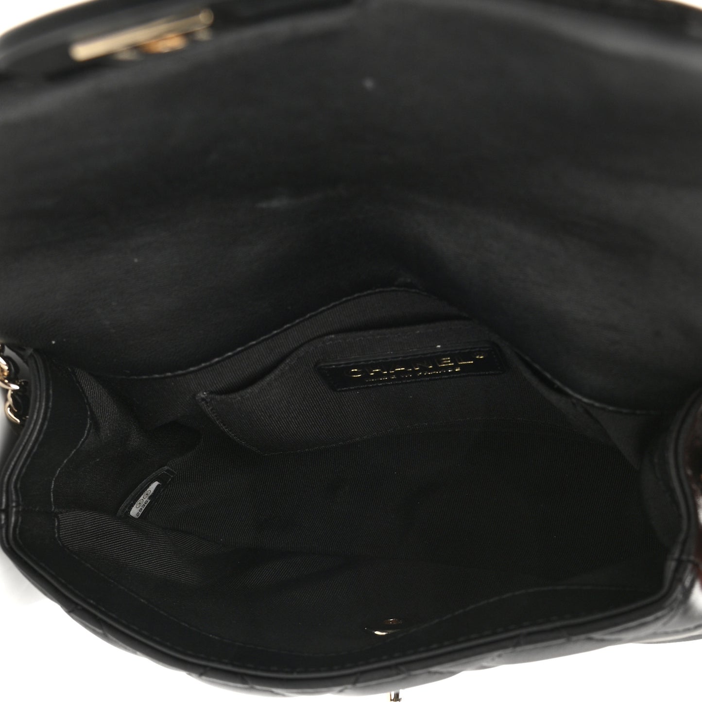 Lambskin Quilted Small My Precious Flap Black