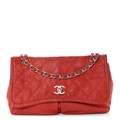 Chanel Grained Calfskin Medium Natural Beauty Flap Red 1 of 13