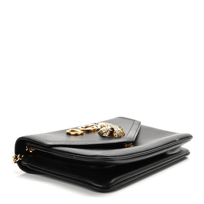 Gucci Vitello Palmellato Lux Crystal Medium Rajah Shoulder Bag Black 3 of 12