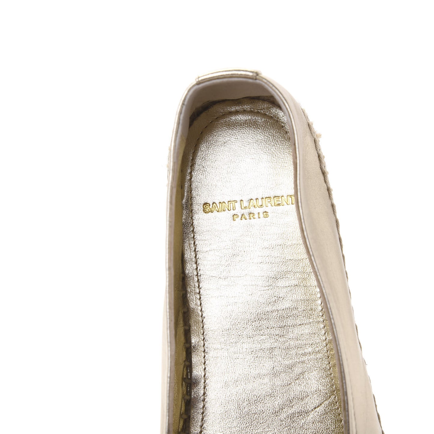 Metallic Lambskin Monogram Espadrilles 39 Gold