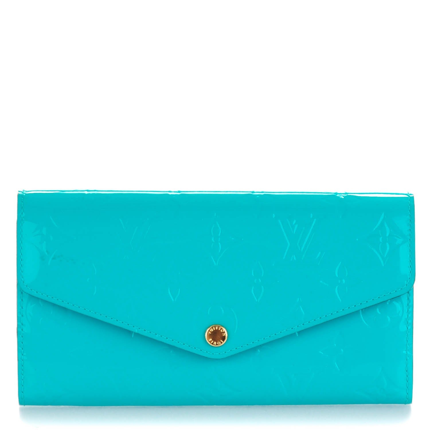 Louis Vuitton Vernis Sarah Wallet NM Turquoise 1 of 7