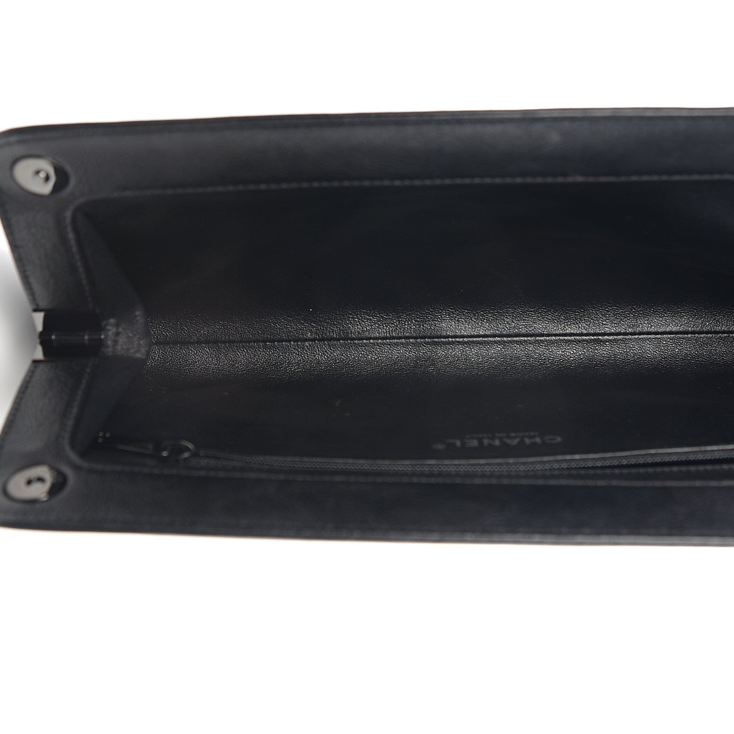 Chanel Crumpled Calfskin Quilted Clutch So Black 4 of 9