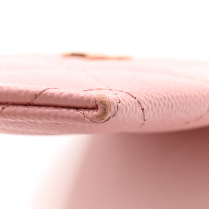 Chanel Caviar Quilted Card Holder Pink 9 of 11