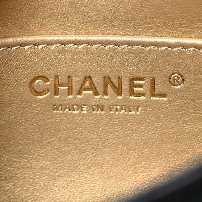 Chanel Lambskin Quilted Pearl Small Flap Black 6 of 11