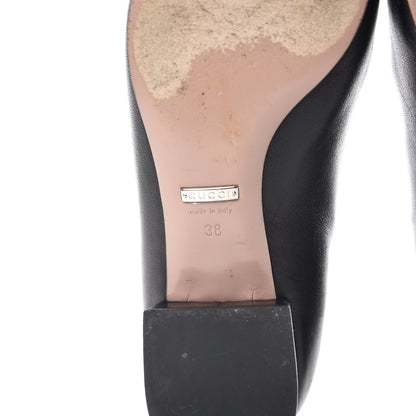 Gucci Nappa Crystal Interlocking G Low Heel Pumps 38 Black 8 of 14