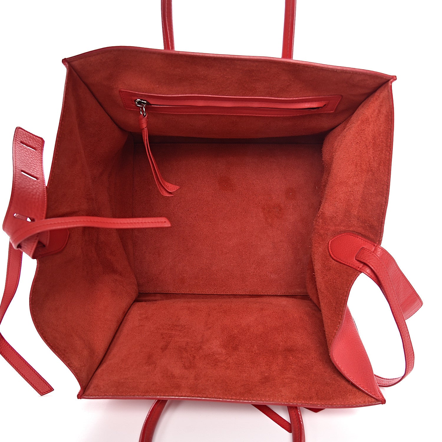 Celine Supple Calfskin Medium Phantom Luggage Vermillion 5 of 13