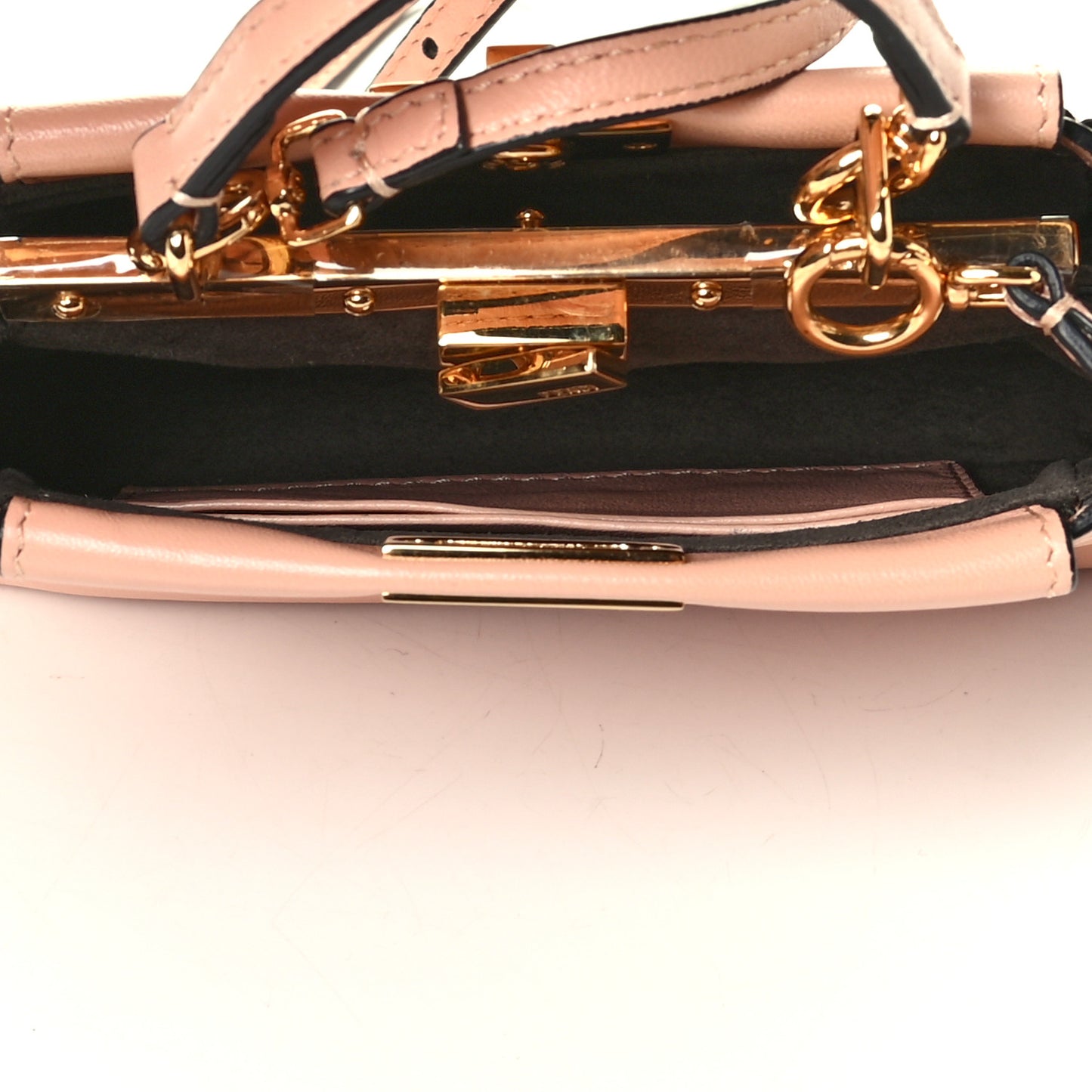 Shiny Nappa Micro Peekaboo Iconic Satchel Pink
