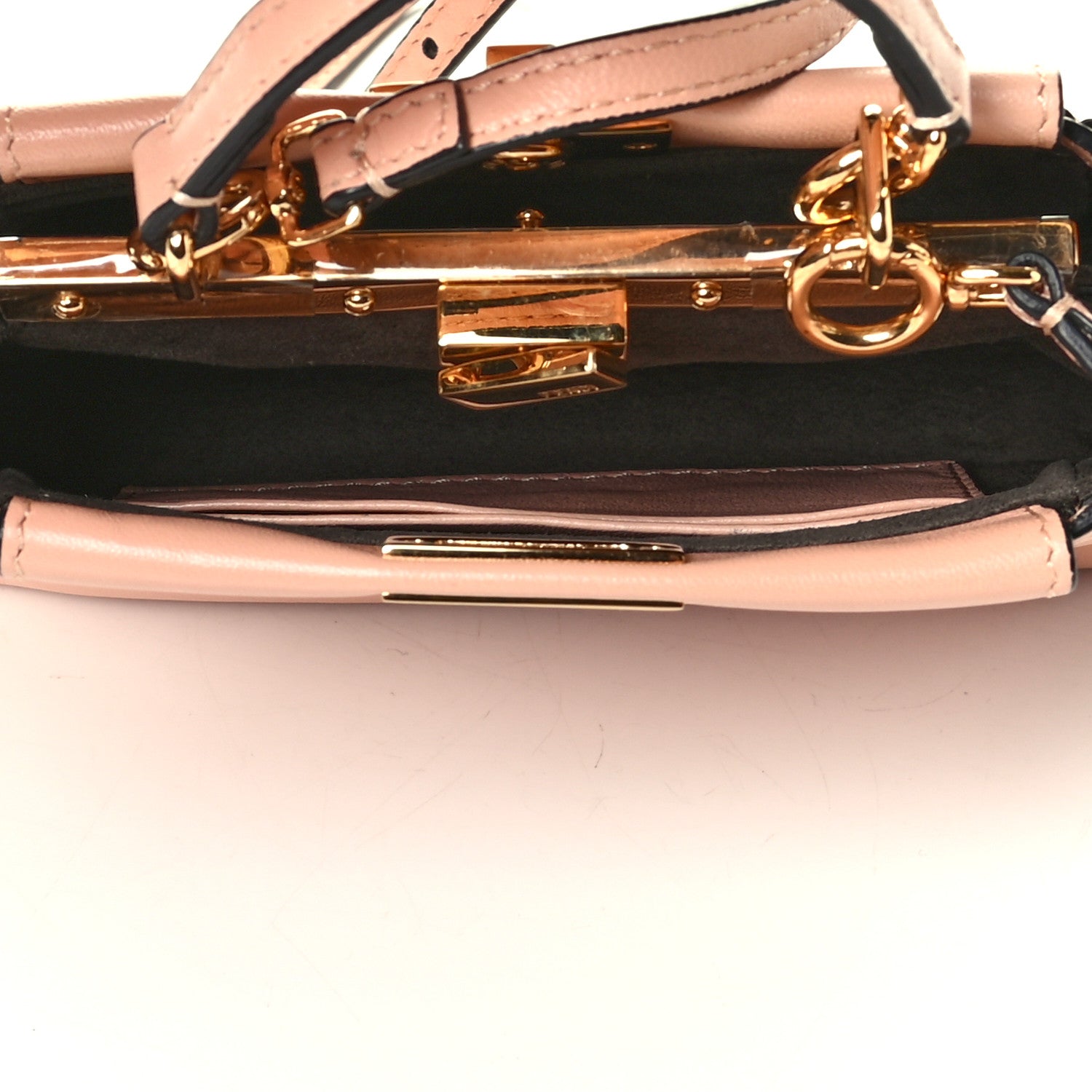 Fendi Shiny Nappa Micro Peekaboo Iconic Satchel Pink 4 of 6