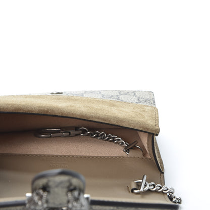 Gucci GG Supreme Monogram Super Mini Dionysus Shoulder Bag Taupe 4 of 9