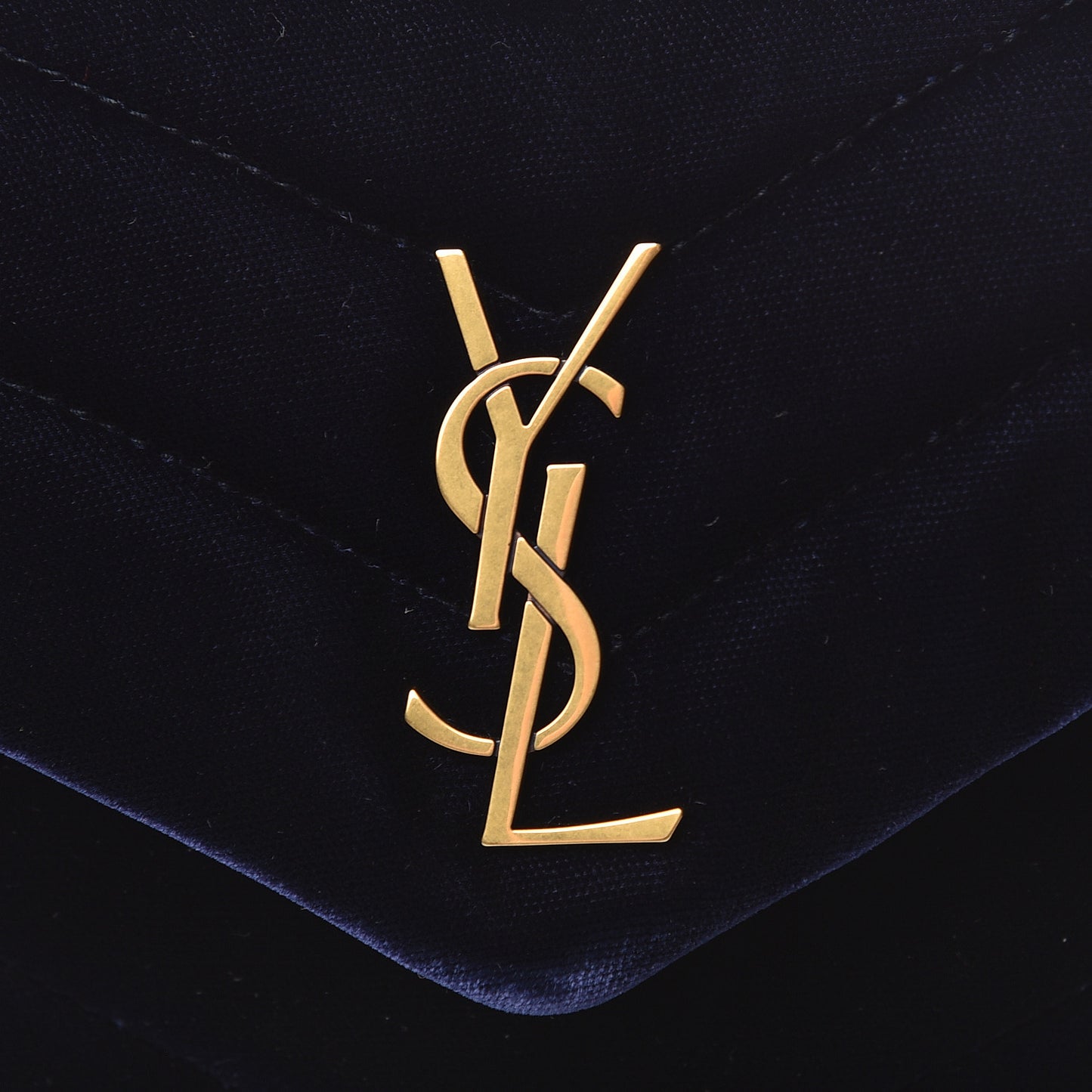 Velvet Y Quilted Monogram Toy Loulou Crossbody Navy