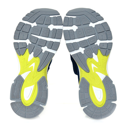 Balenciaga Technical Ribbed 3D Recycled Knit Tri-Color Womens Speed 3.0 Sneakers 38 Navy White Grey Fluo Yellow 5 of 7
