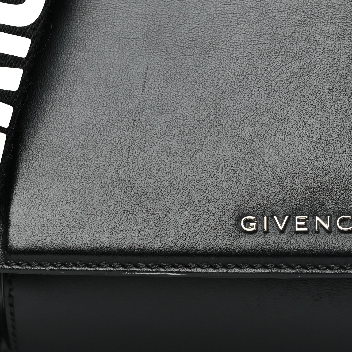Givenchy Calfskin Mini Pandora Box Logo Strap Crossbody Bag Black 10 of 10