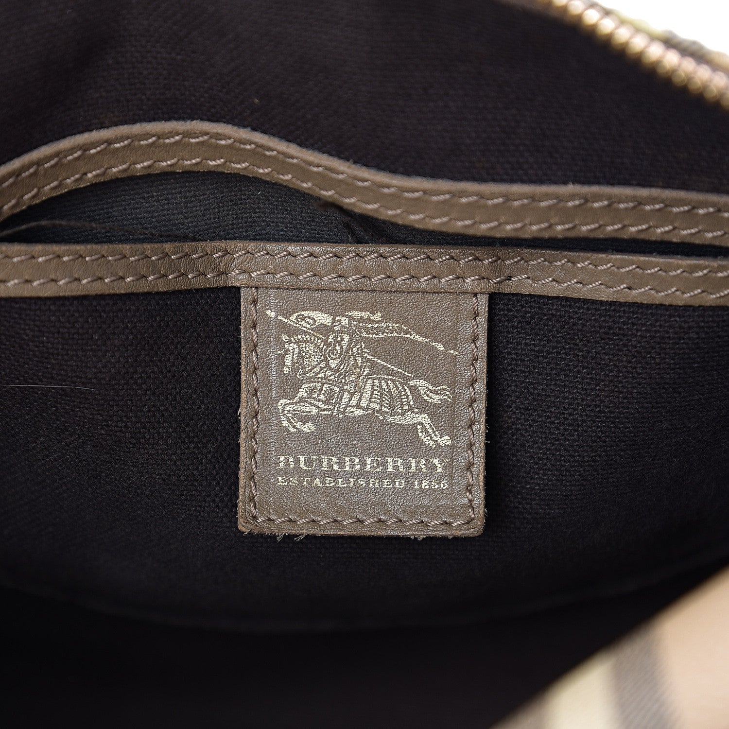 Burberry Haymarket Check Small Chester Bowling Bag Beige 5 of 16