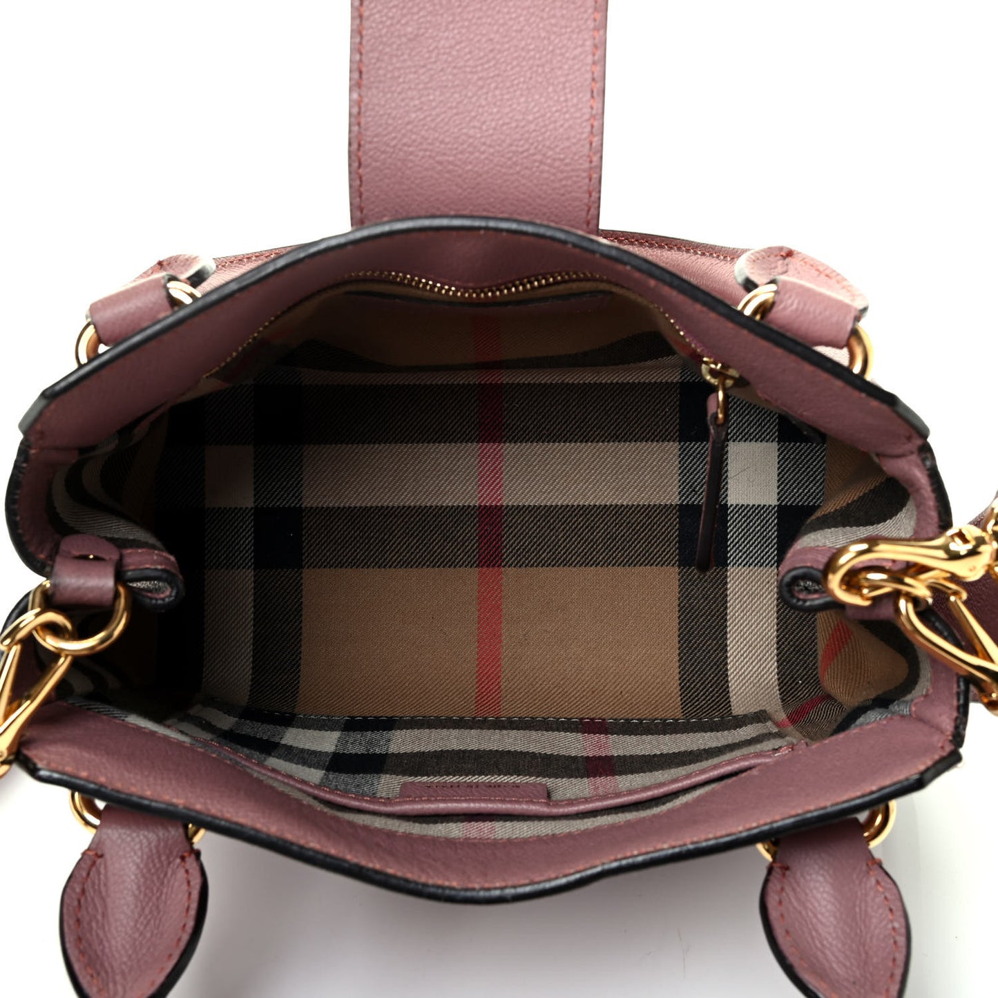 Soft Grain Calfskin Small Buckle Tote Dusty Pink