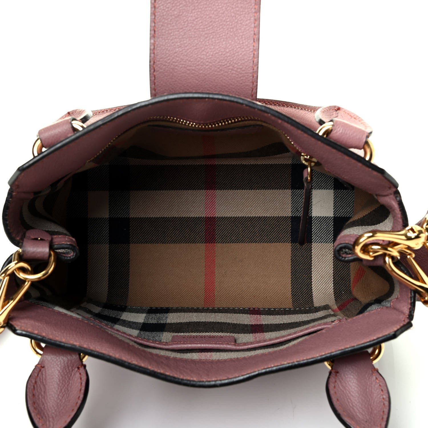 Burberry Soft Grain Calfskin Small Buckle Tote Dusty Pink 4 of 4