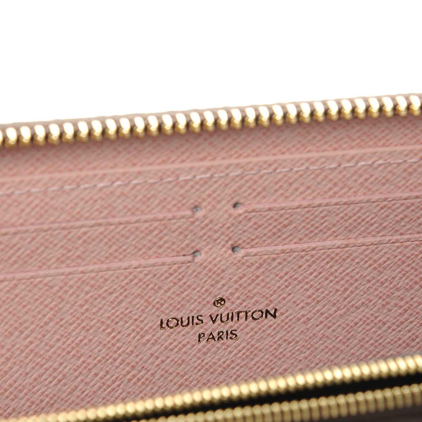Damier Ebene Clemence Wallet Rose Ballerine