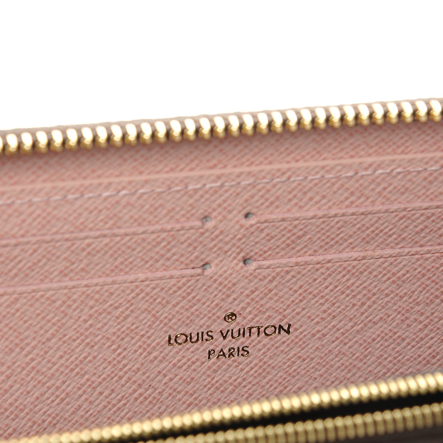 Louis Vuitton Damier Ebene Clemence Wallet Rose Ballerine 6 of 7