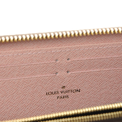 Louis Vuitton Damier Ebene Clemence Wallet Rose Ballerine 6 of 7