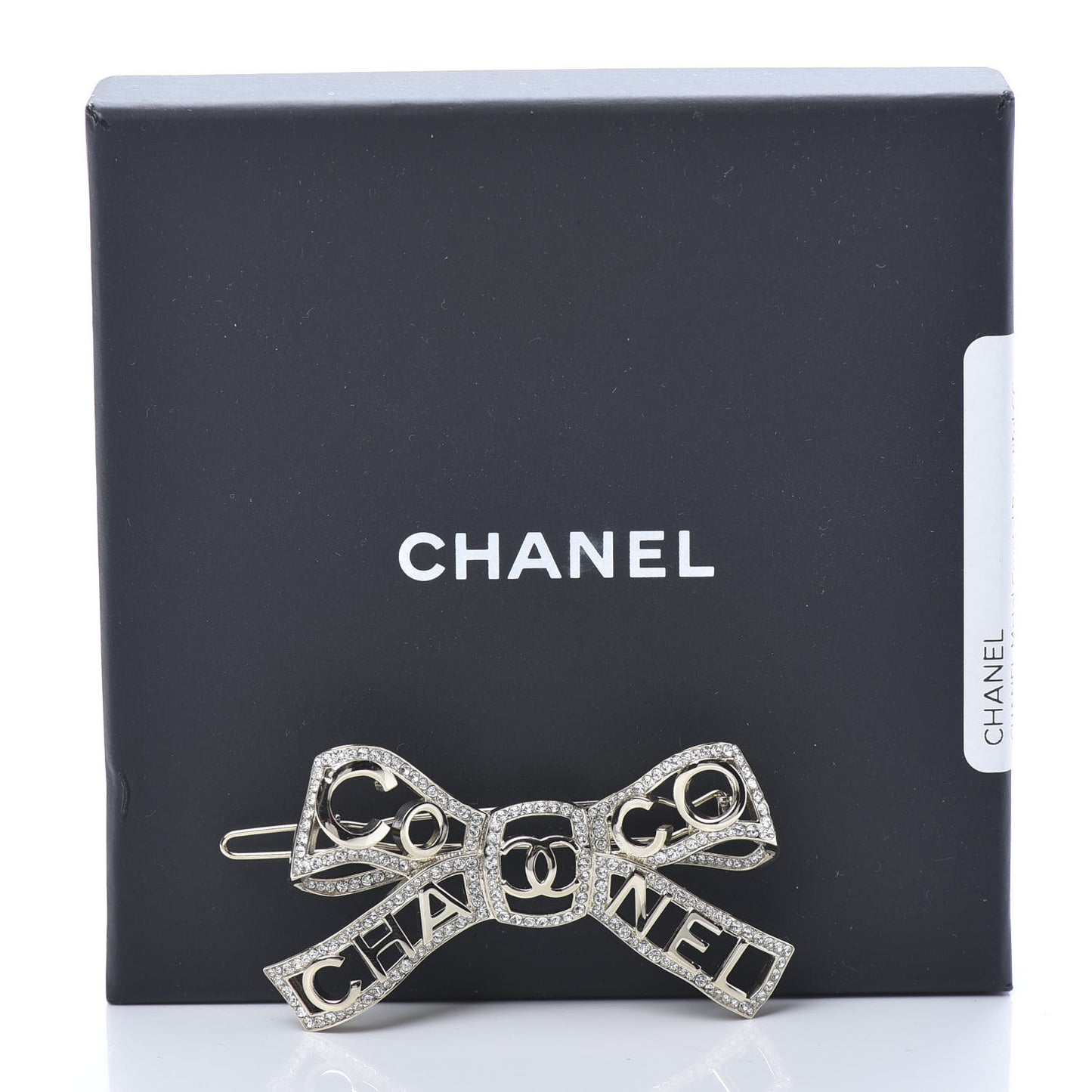 Metal Crystal Bow-tiful CC Hair Clip Gold