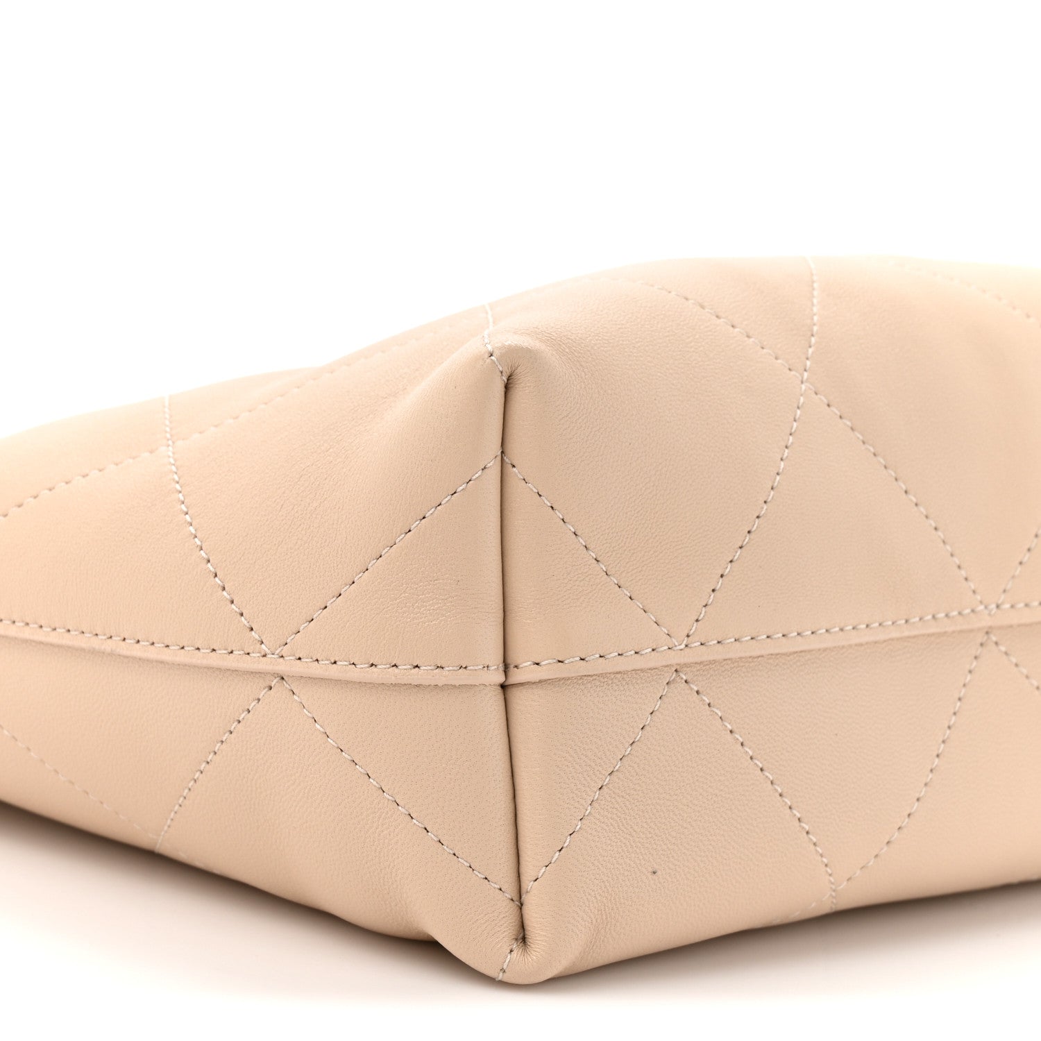 Chanel Shiny Lambskin Quilted Small Hobo Beige 10 of 12