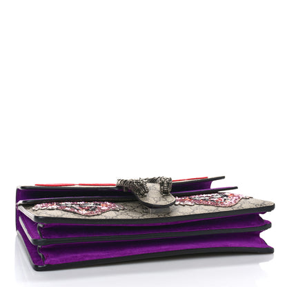 Gucci GG Supreme Monogram Embroidered Small Dionysus Shoulder Bag Purple 4 of 10
