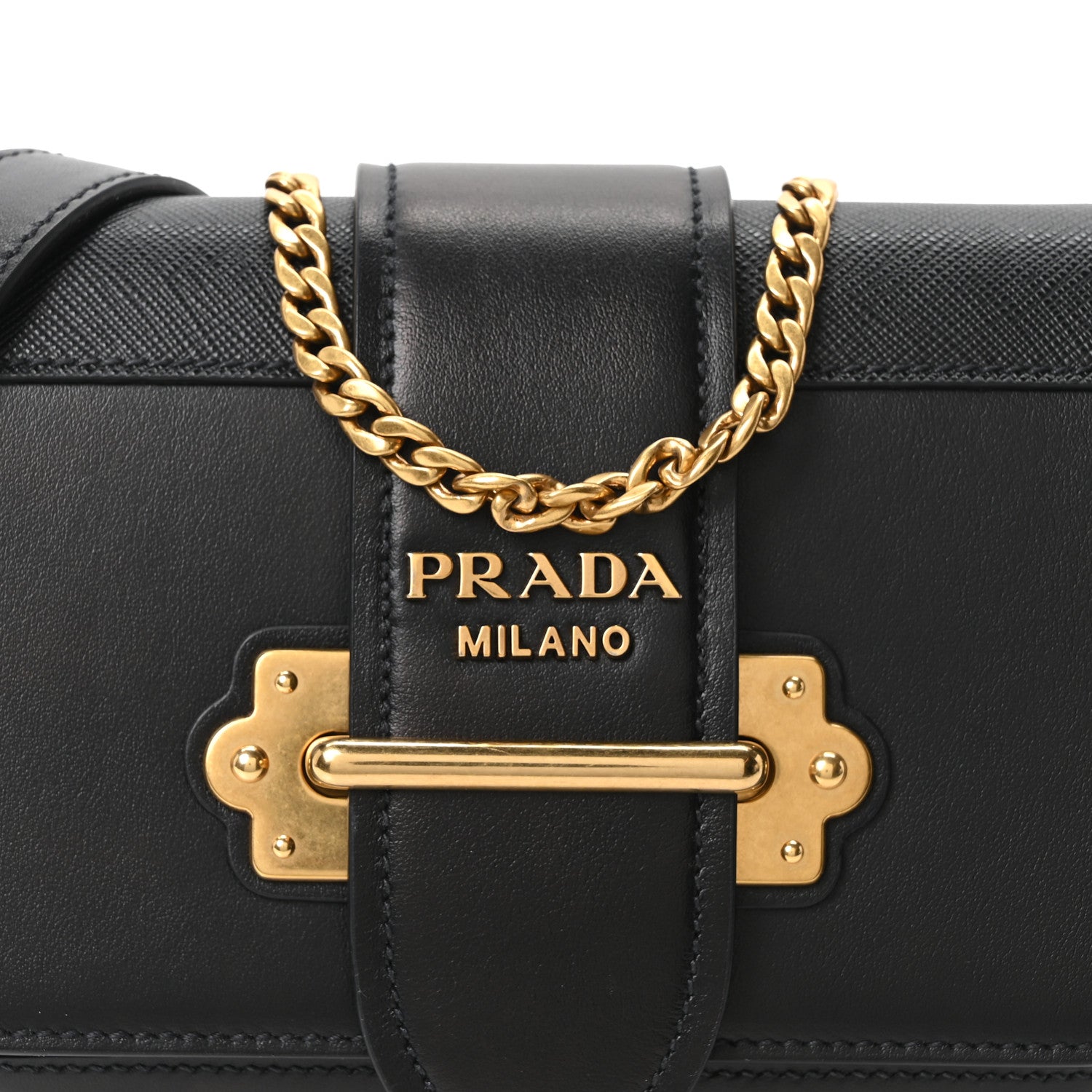 Prada Saffiano City Calf Cahier Belt Bag Black 7 of 9