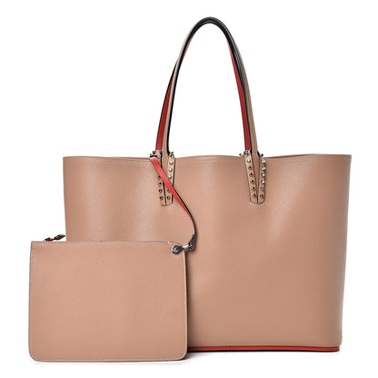 Christian Louboutin Calfskin Spikes East West Cabata Tote Nude 1 of 18