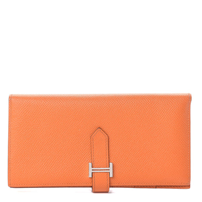Hermes Epsom Bearn Gusset Wallet Orange 1 of 7