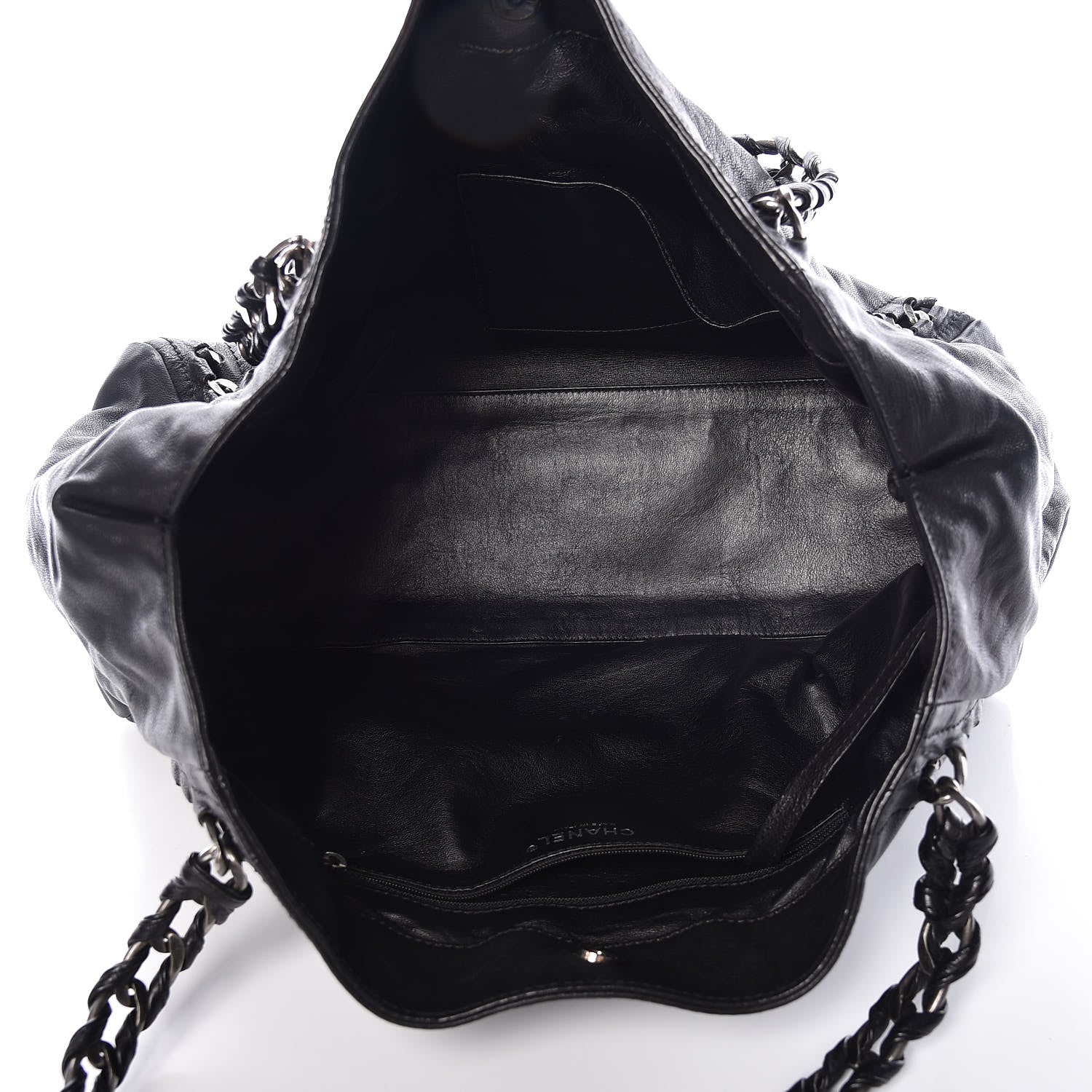 Chanel Calfskin East West Modern Chain Tote Black 7 of 9