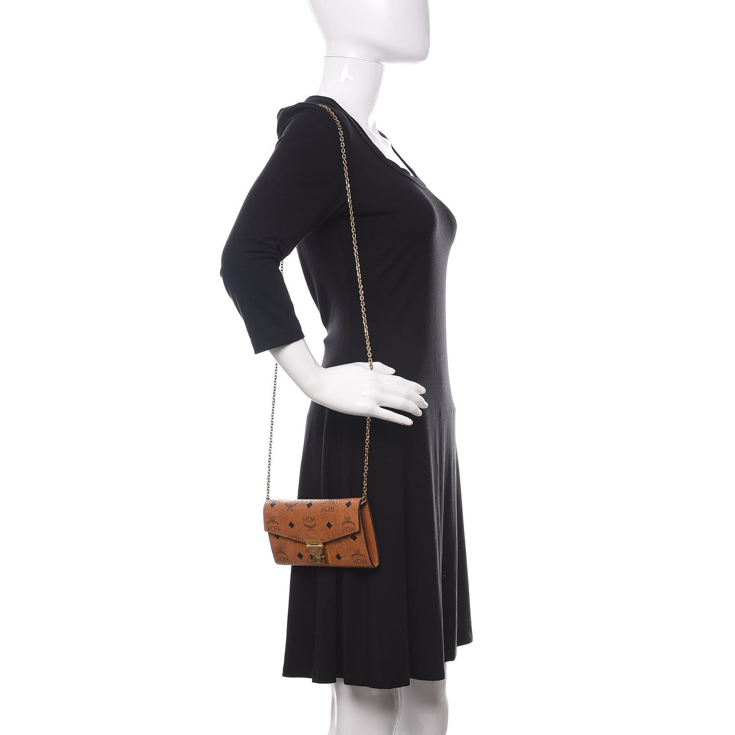 Visetos Large Patricia Wallet On Chain Cognac