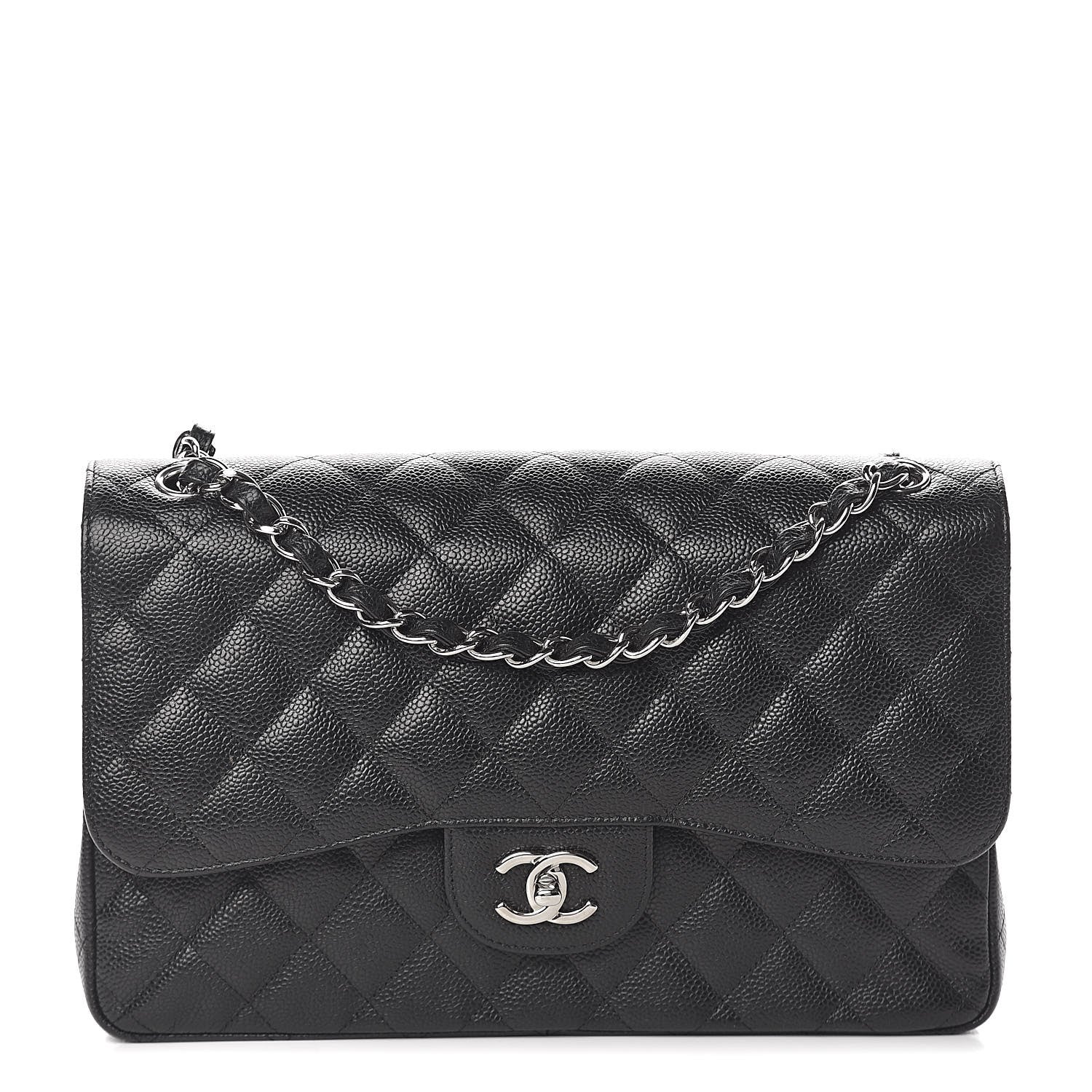 Chanel Caviar Quilted Jumbo Double Flap Black 1 of 13