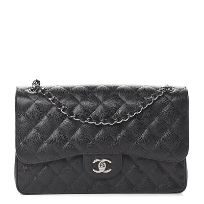 Chanel Caviar Quilted Jumbo Double Flap Black 1 of 13