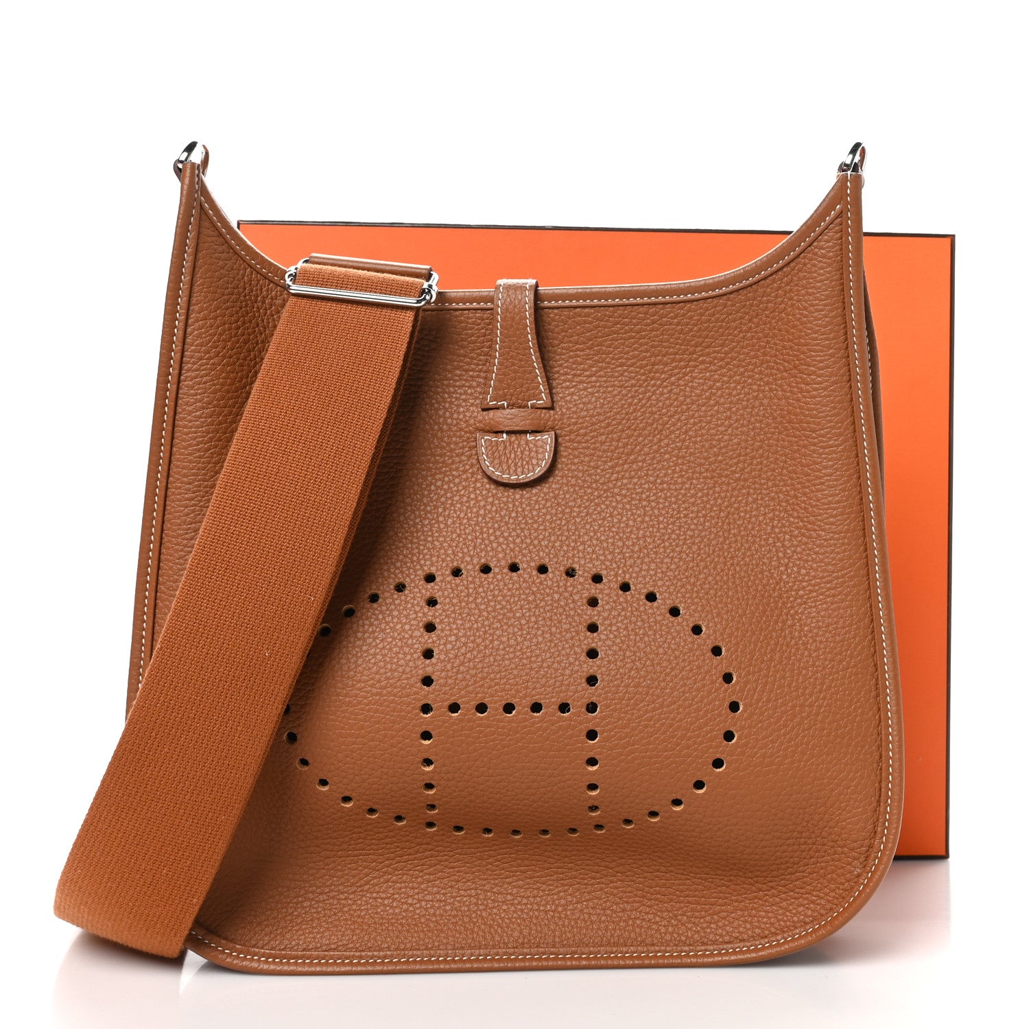 Hermes Taurillon Clemence Evelyne III PM Gold 11 of 11