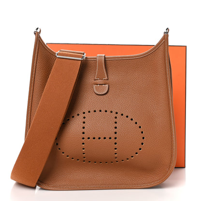 Hermes Taurillon Clemence Evelyne III PM Gold 11 of 11