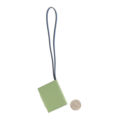Hermes Evercolor Swift Verso Ulysse Nano Bag Charm Vert Criquet Bleu France 2 of 5